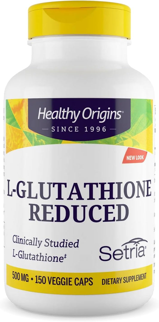 Healthy Origins Setria L-Glutathione 500 mg, 150 Veggie Capsules – Image 1