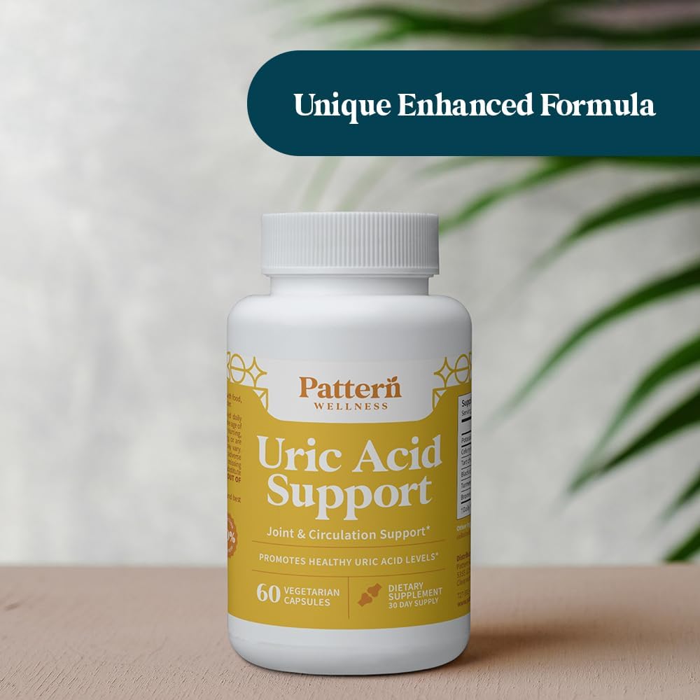 Pattern Wellness Uric Acid Support Supplement – Herbal Formula for Uric Acid Balance & Joint Wellness – 60 Veggie Capsules - görsel 7