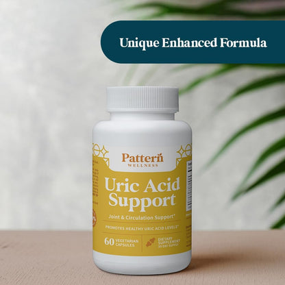 Pattern Wellness Uric Acid Support Supplement – Herbal Formula for Uric Acid Balance & Joint Wellness – 60 Veggie Capsules