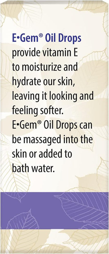 Carlson - E-Gem Oil Drops, 5000 IU Vitamin E, Moisturises & Nourishes Skin, Skin & Bath Oil, 15 ml (Pack of 1)