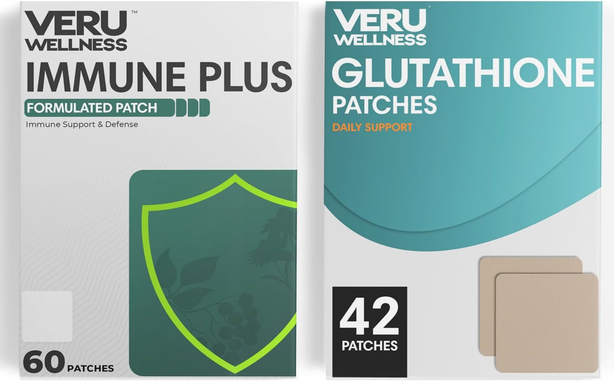 Veru Wellness Immune Complete Boost Duo Lifestyle Patches Non-Ingestible Topical Wellness Patch, Time-Release Wear, 8–10 Hours, 120 Patches - görsel 1