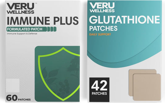 Veru Wellness Immune Complete Boost Duo Lifestyle Patches Non-Ingestible Topical Wellness Patch, Time-Release Wear, 8–10 Hours, 120 Patches
