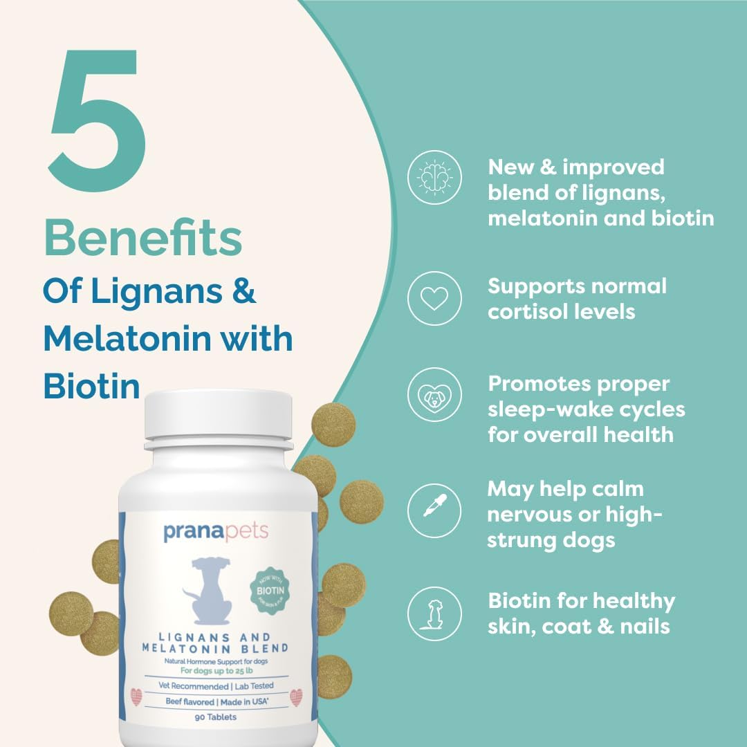 PranaPets Lignans & Melatonin with Biotin Blend for Dogs (up to 11 kg) - görsel 5