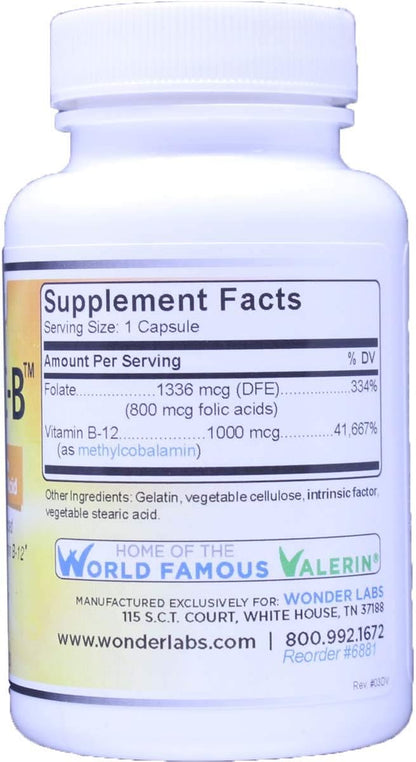 Intrinsic Factor with Folic Acid and Vitamin B12 1000mcg – 120 Capsules