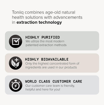 Toniiq Stabilised NMN Capsules - 300mg - 98% Highly Purified - for NAD+ - 60 Capsules