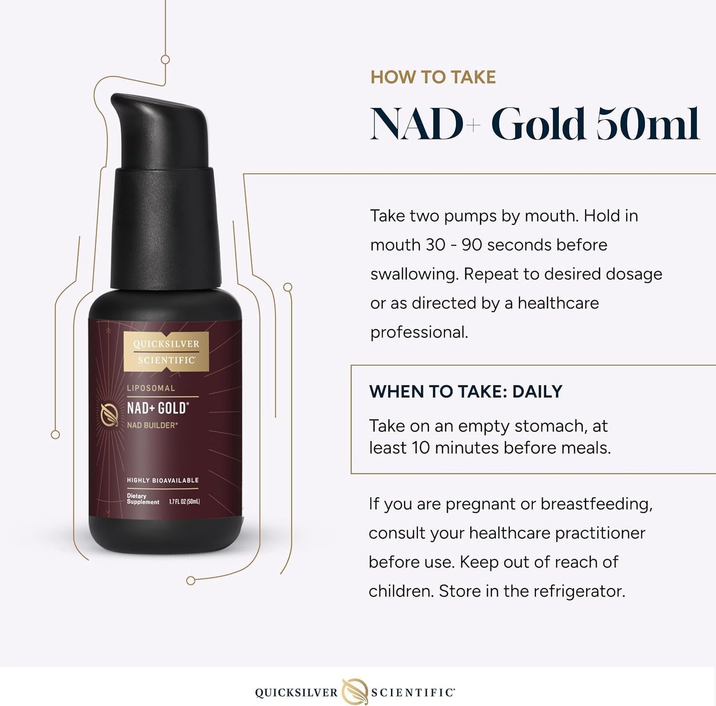Quicksilver Scientific NAD+ Gold+ 50 ml - görsel 6