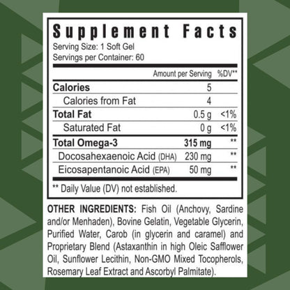 Youngevity S.M.A.R.T. FX™ Nootropic Supplement with DHA, EPA & Rosemary Oil (60 Soft Gels)