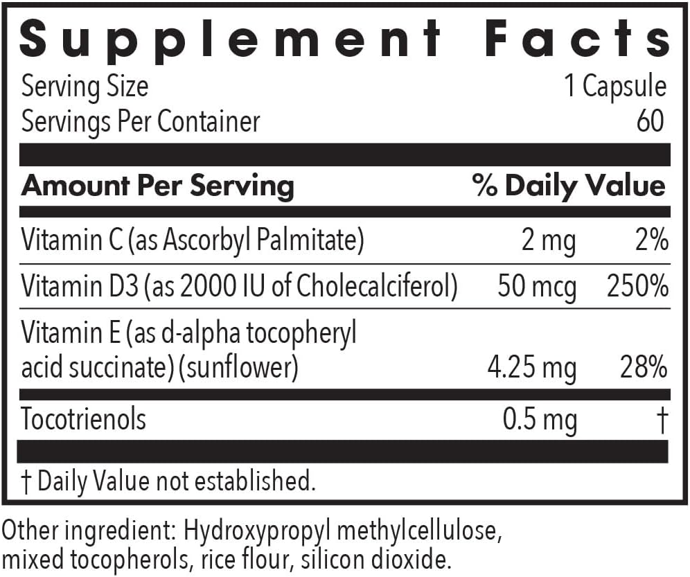 ARG Super D3 - Vitamin D3 Supplement with Vitamins C & E - 60 Capsules - görsel 2