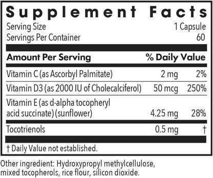 ARG Super D3 - Vitamin D3 Supplement with Vitamins C & E - 60 Capsules