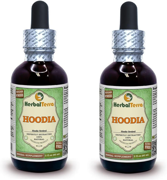 HerbalTerra Hoodia Gordonii Glycerite – Alcohol-Free Liquid Extract, 2-Pack (2 x 60 ml)