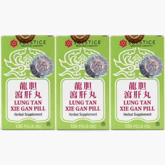 Lung Tan Xie Gan Pill (for Bile System) - Herbal Supplement, 100 Pills x 3 Packs