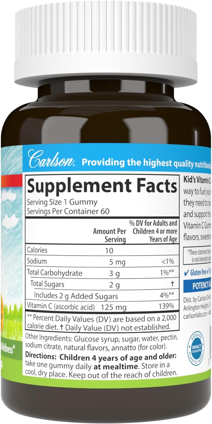 Carlson Labs Kids Vitamin C Gummies, 60 CT - görsel 6
