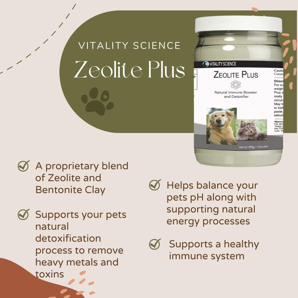 Vitality Science Zeolite Plus for Dogs - Immune Support, pH Balance, Energy - 450g - görsel 2