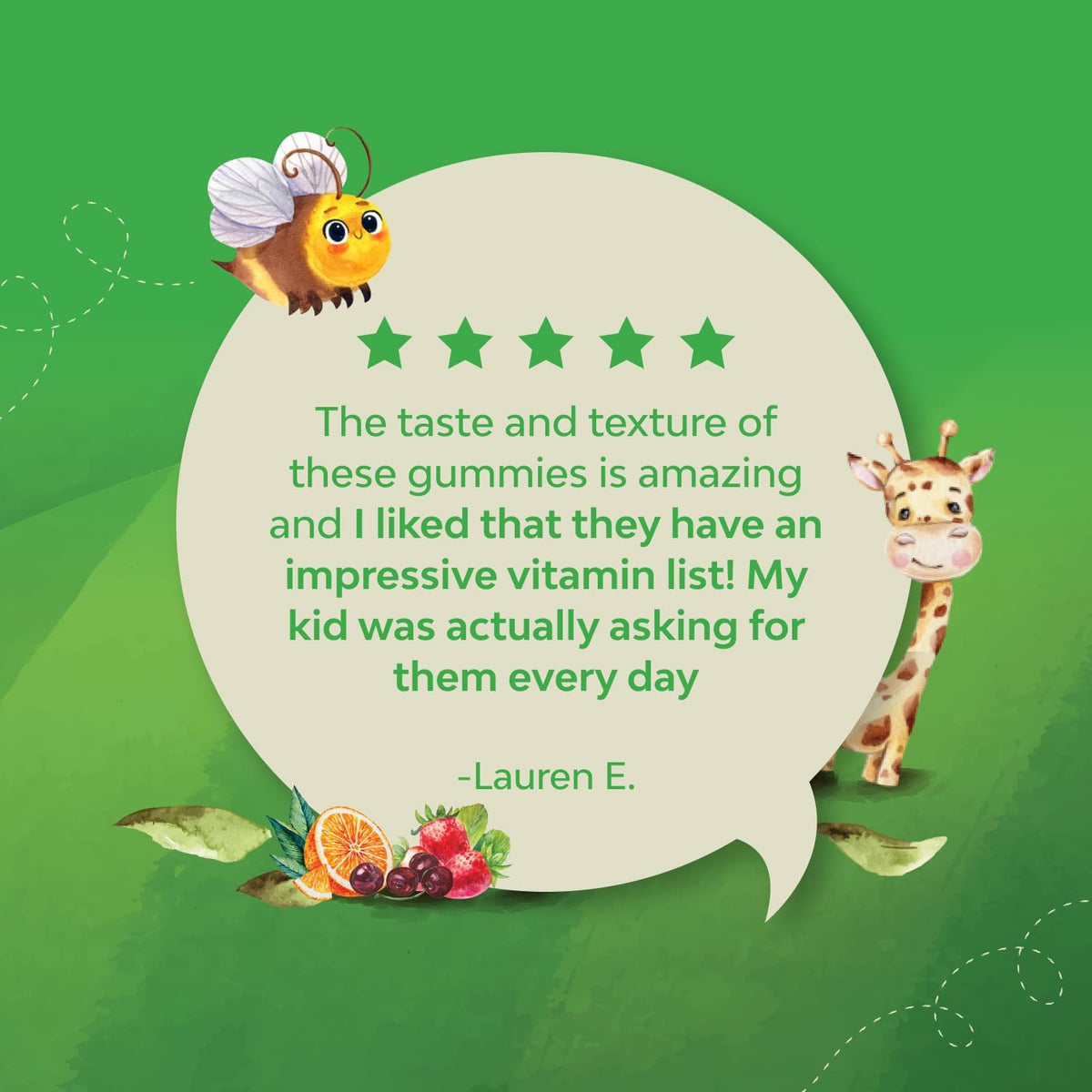 Natures Craft Kids Multivitamin Gummies – Chewable Immune Support with Vitamins A, C, D3, E, B6, B12, Zinc & Iodine – 60 Gummies - görsel 5