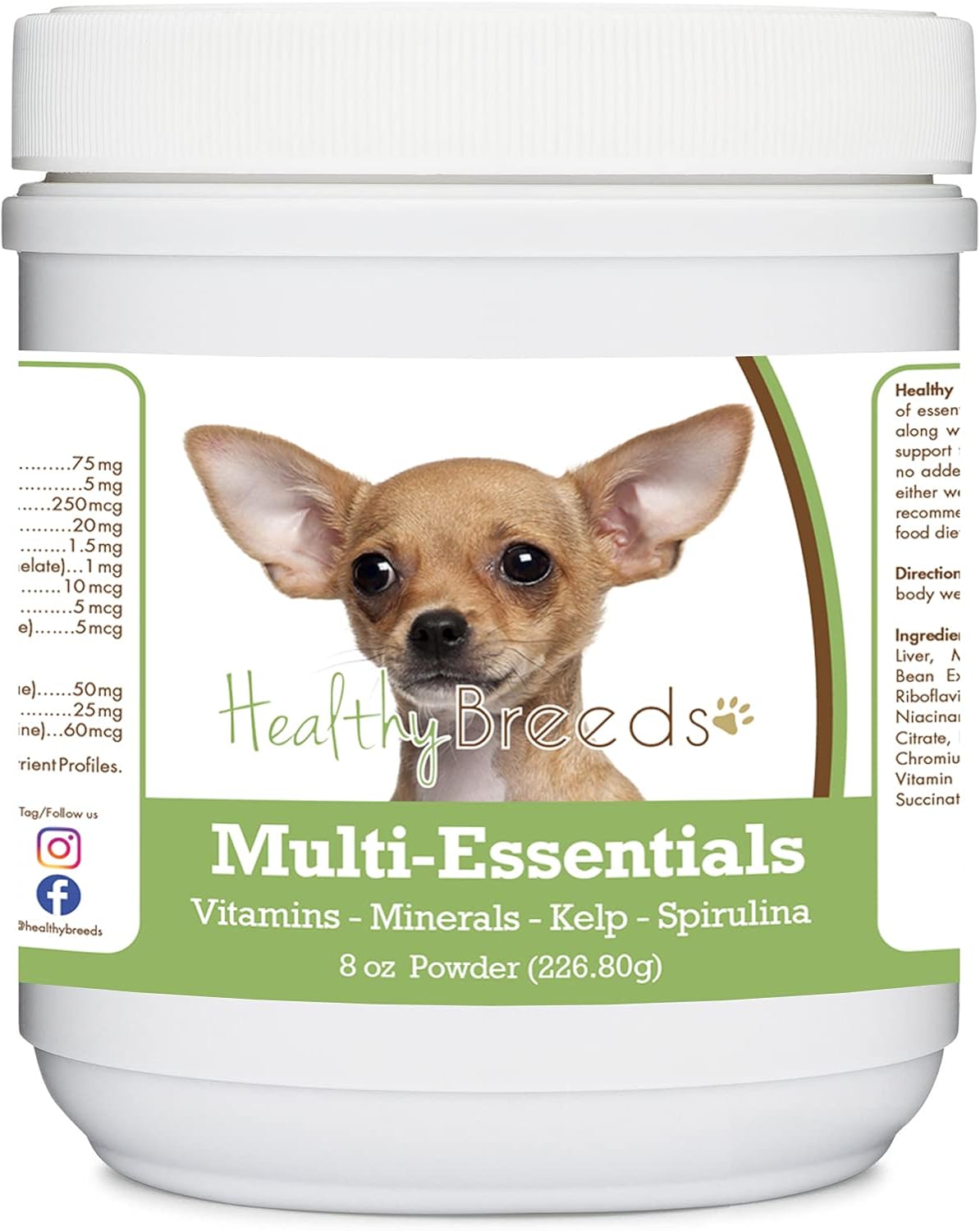 Healthy Breeds Chihuahua Multi-Essentials Powder for Dogs - an Ideal Supplement of Vitamins, Minerals & Antioxidants for Your Dog - 227 g - görsel 1