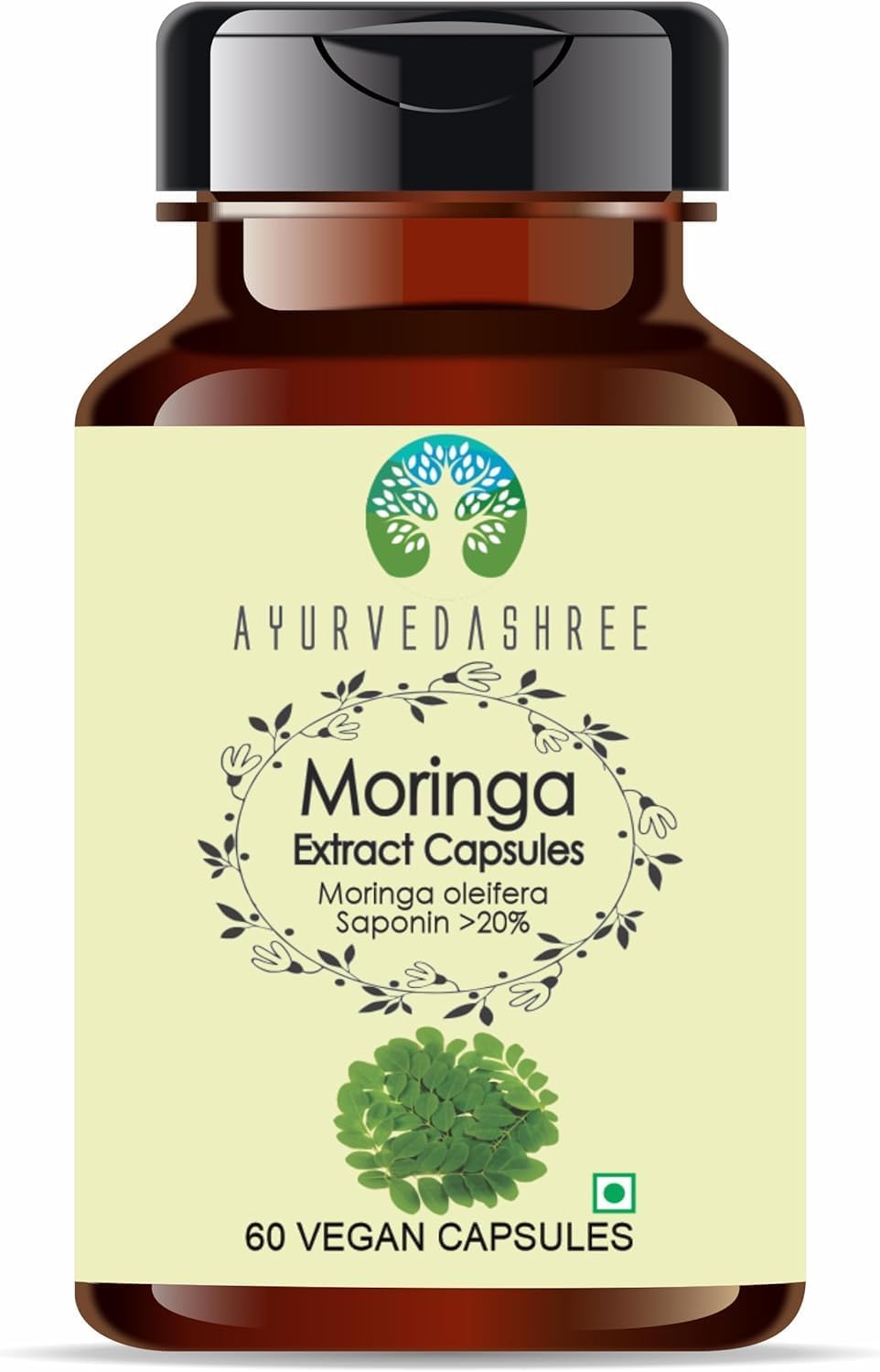 AYURVEDASHREE Moringa Extract 500mg - 60 Vegetarian Capsules - görsel 1