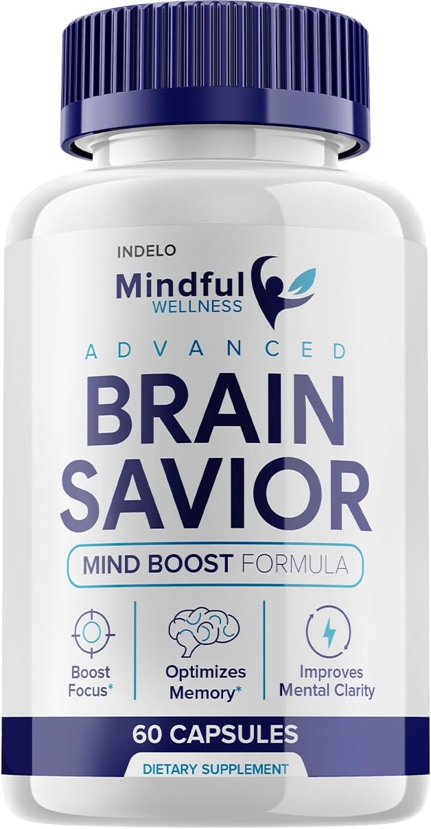 Mindful Wellness Advanced Brain Saviour Capsules - Cognitive Support Supplement (60 Capsules) - görsel 1