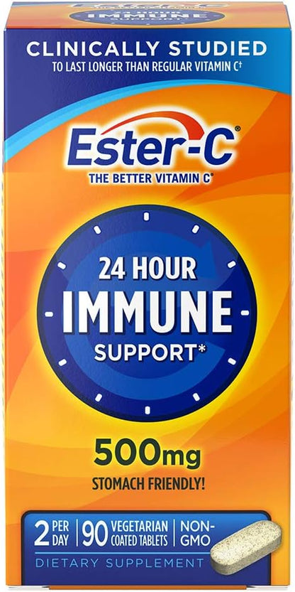 Ester-C Vitamin C Coated Tablets, 500 mg, 90 Tablets
