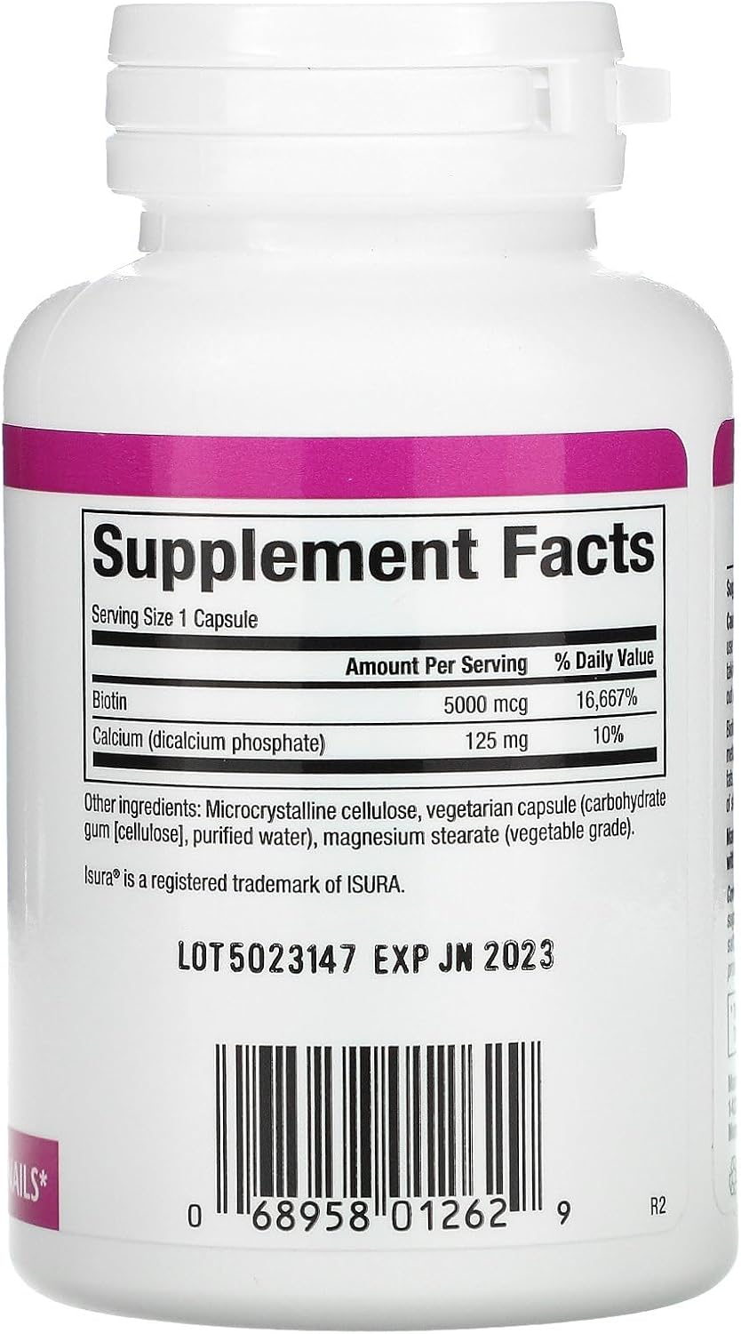 Biotin 5000 mcg, 60 VCaps - Natural Factors - görsel 2