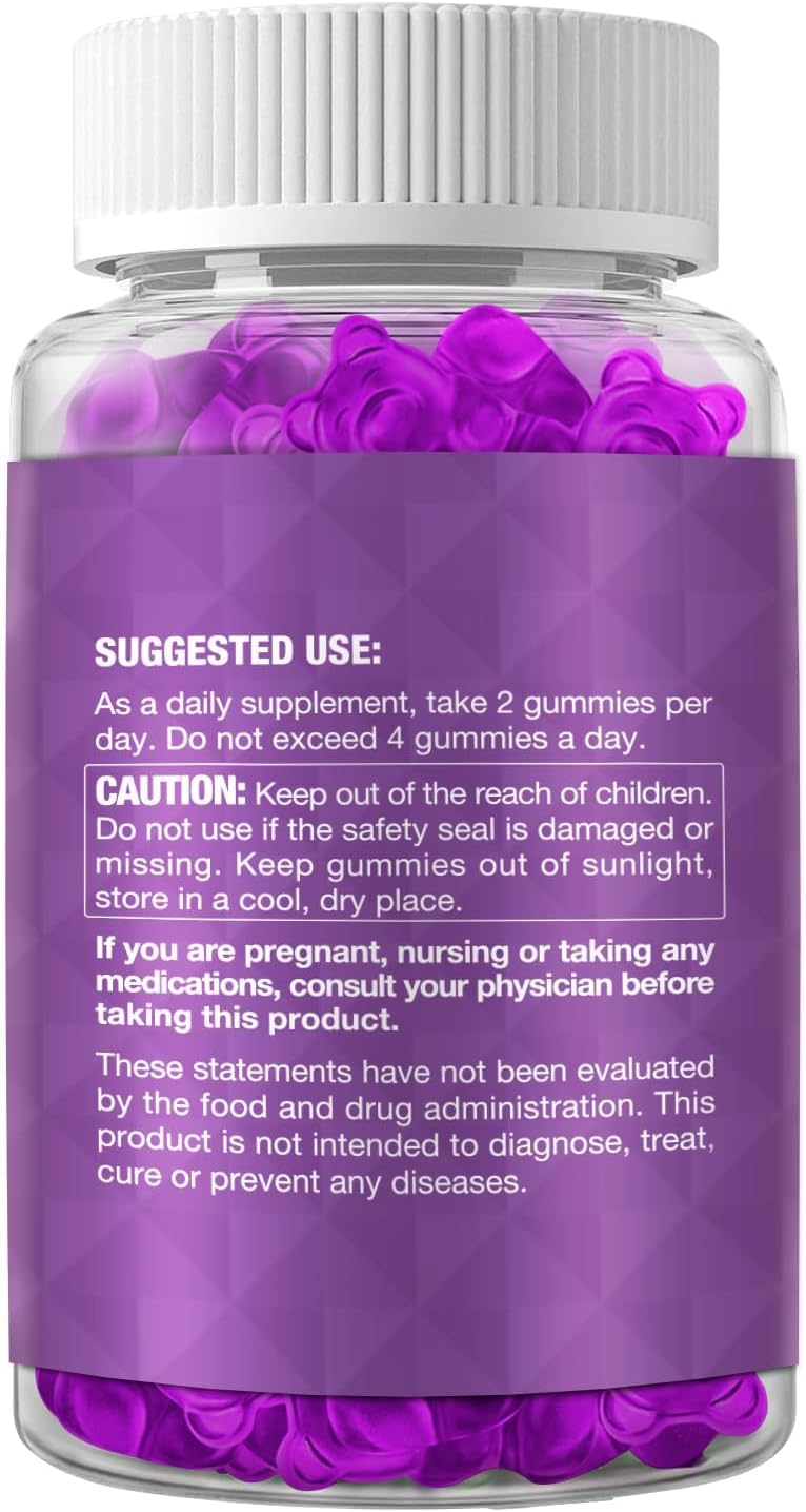 Sea Moss & Elderberry Gummies with Vitamin C and Zinc – Immune & Thyroid Support, 60 Gummies - görsel 3