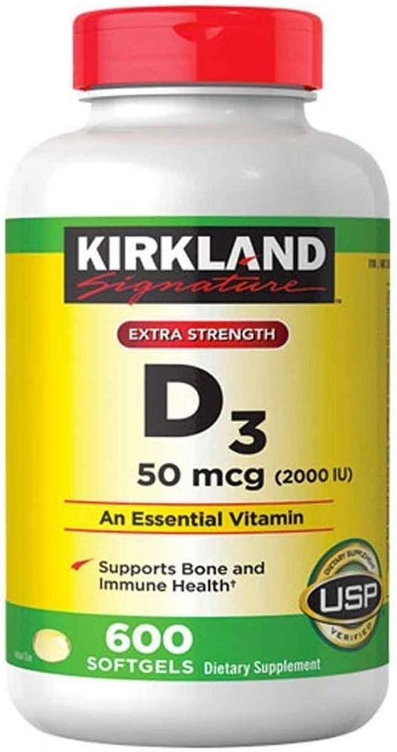 Kirkland Signature Extra Strength D3 50 mcg, 600 Softgels - görsel 3