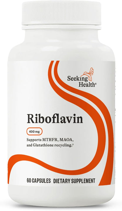 Seeking Health Riboflavin - Vitamin B2 for Energy Metabolism - 400 mg, 60 Capsules