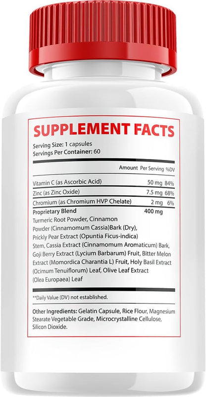 Gluco Bio Healthy Vitamin Capsules – Advanced Supplement, 300 Capsules (Pack of 5)