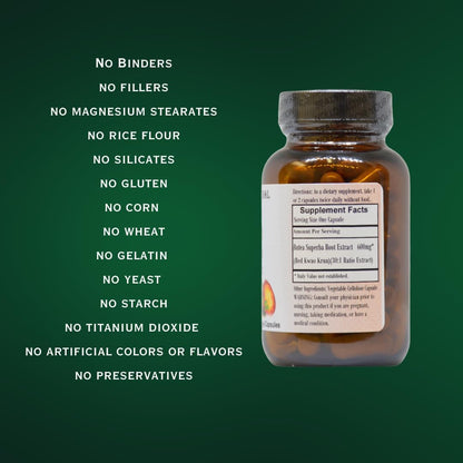 Barlowe's Herbal Elixirs Butea Superba Extract 30:1 | 600mg per Capsule | Thai Male Vitality Herb | 60 Vegan Capsules | High Flavonoid Content | Stearate-Free, Glass Bottled