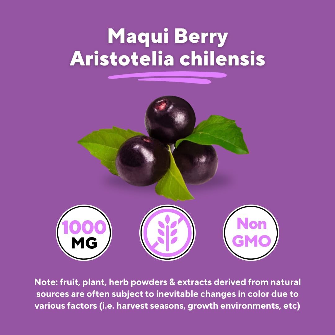 Maqui Berry 1000mg - Maqui Berry Powder – Money-back guarantee: If you are not entirely satisfied, we offer a – Image 5