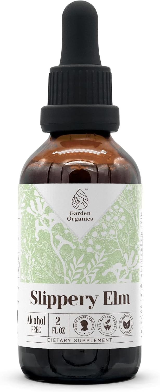 Slippery Elm Alcohol-Free Natural Tincture Extract – Traditional Herbal Support – Liquid Drops (2 fl oz / 59 ml) - görsel 1