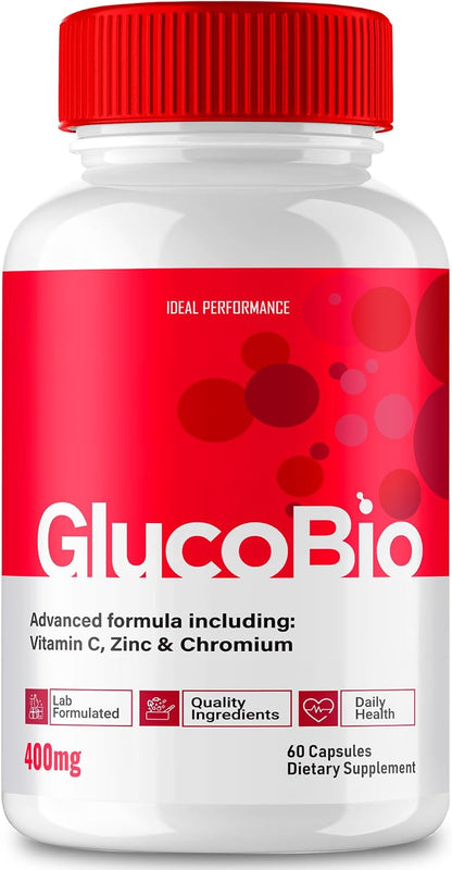 GlucoBio Capsules, Official GlucoBio Support Supplement – Potent Formula, GlucoBio Health and Wellbeing Capsules (60 Capsules)