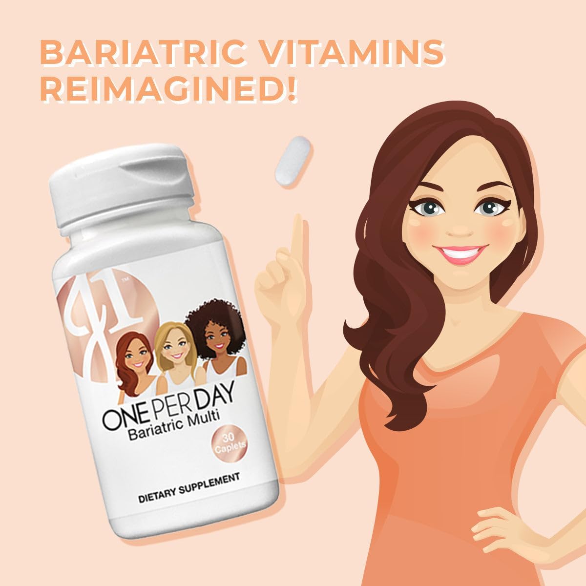 Bariatric Eating J1 Once Daily Bariatric Multivitamin Tablets (30-Day Supply) - görsel 3