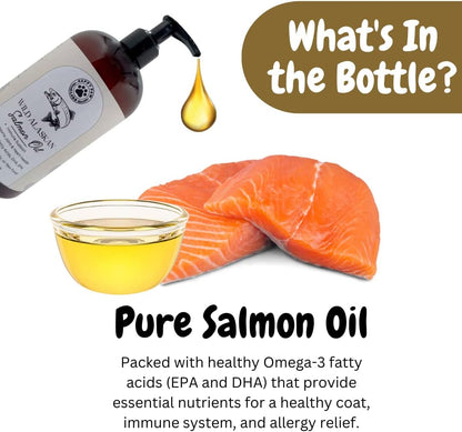 Pure Wild Alaskan Salmon Oil for Dogs & Cats – Omega-3 Supplement with EPA & DHA (237 ml)
