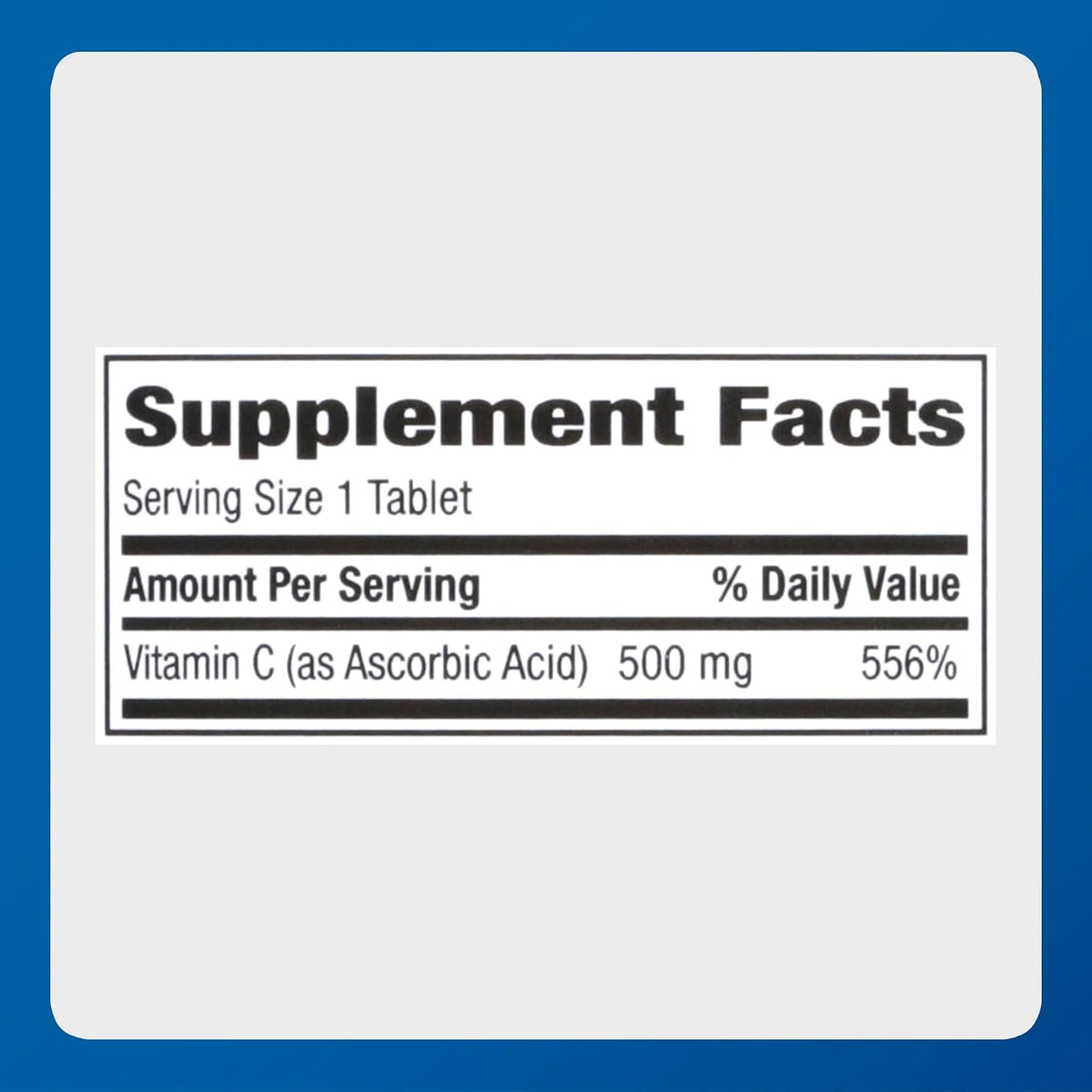 Major Vitamin C 500 mg Ascorbic Acid Tablets, 1000 Tablets - görsel 6