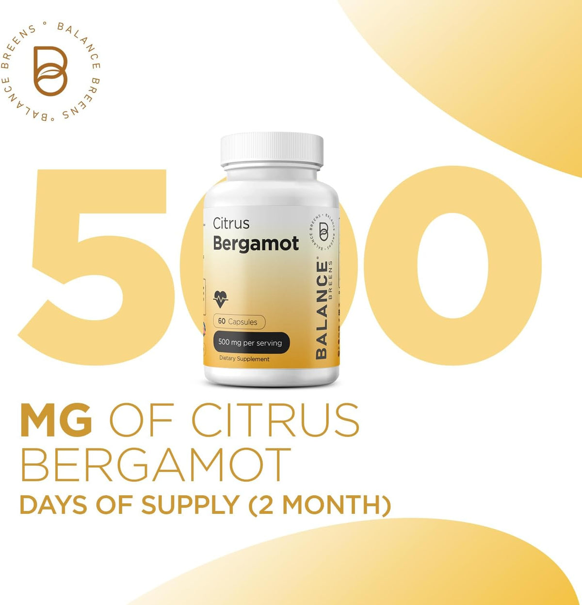 Citrus Bergamot 500mg, 60 Vegan Capsules - – High Potency: Each capsule delivers 500mg of Citrus Bergamot extract, – Image 5