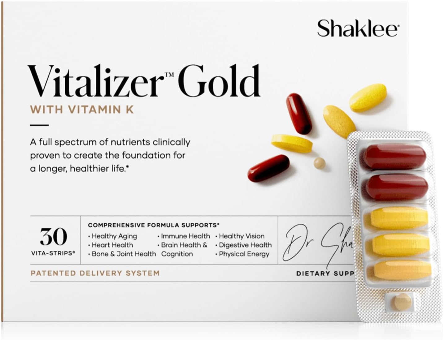 Shaklee Vitalizer Men - Advanced Nutrition Vita-Strips with Vitamins, Minerals, Omega-3s, Probiotics - 30 Strips - görsel 10