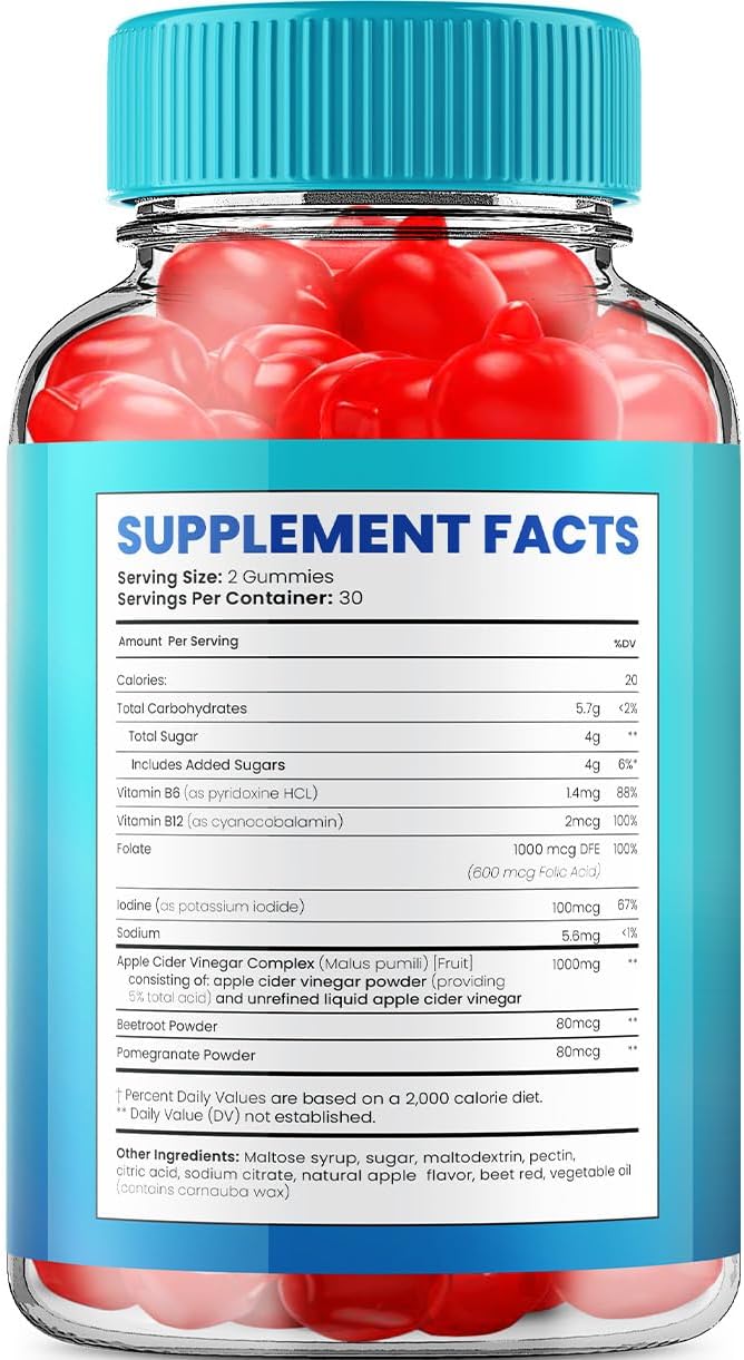 Alpha Max Gummies for Men – AlphaMax Male Performance ACV Gummies Apple Cider Vinegar 1000mg, Vitamin B12 (1 Pack - 60 Gummies) - görsel 6