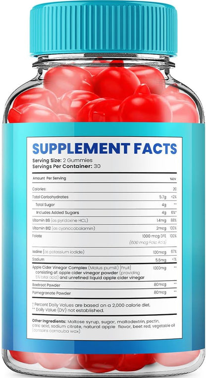 Alpha Max Gummies for Men – AlphaMax Male Performance ACV Gummies Apple Cider Vinegar 1000mg, Vitamin B12 (1 Pack - 60 Gummies)