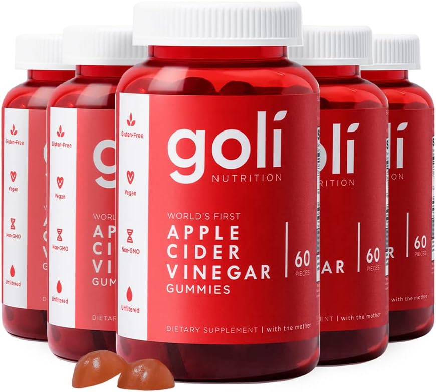 Goli Apple Cider Vinegar Gummies with Vitamin B12, Beetroot & Pomegranate - 300 Gummies (5-Pack) - görsel 1
