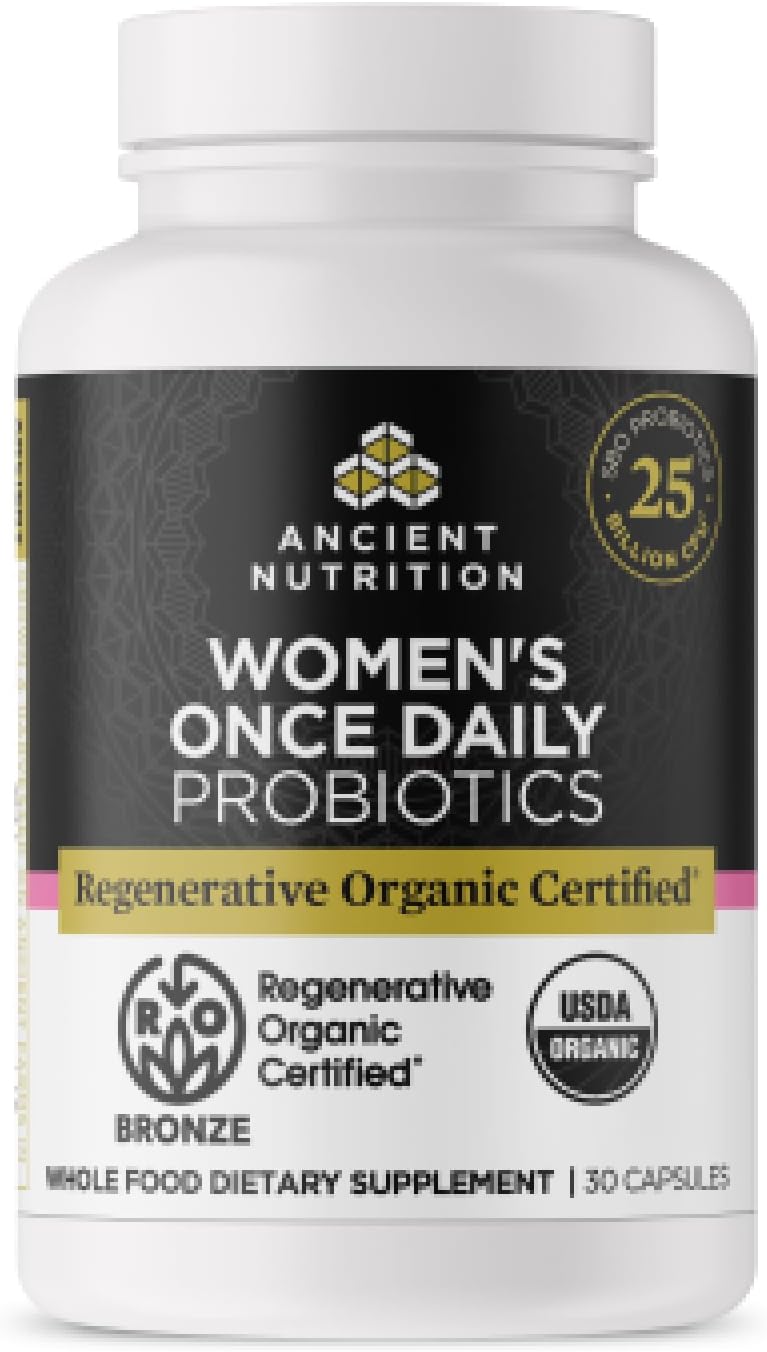 Ancient Nutrition Regenerative Organic Certified Probiotics for Women, 50 Billion CFUs, 60 Capsules - görsel 9