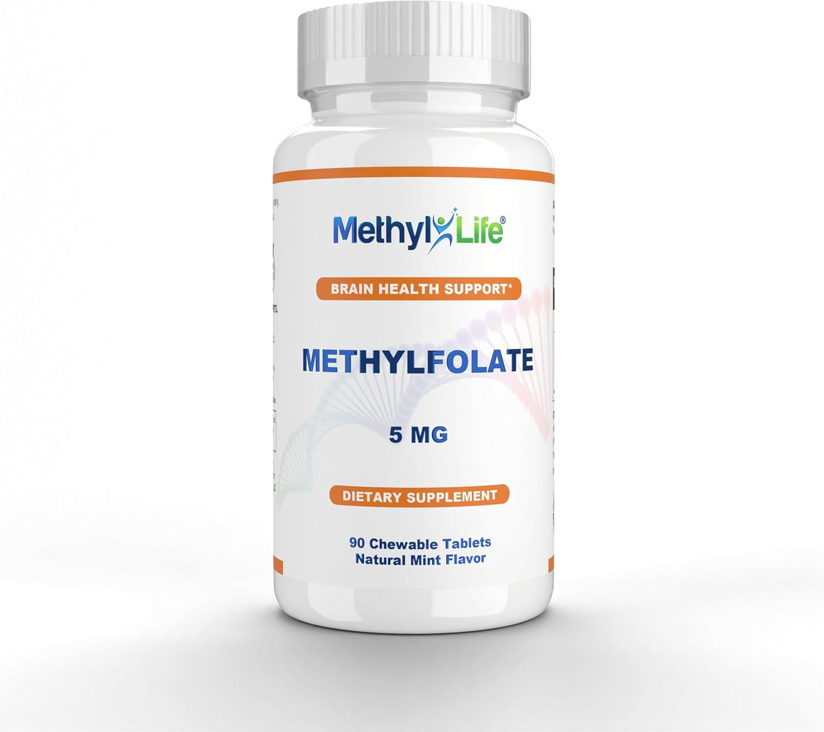 Methyl-Life® L-Methylfolate 5 mg - Chewable Active Folate Tablets with Cerebrofolate® (L-5-MTHF, Calcium) | Vegan, Non-GMO, Gluten-Free | 90 Chewable Tablets - görsel 5