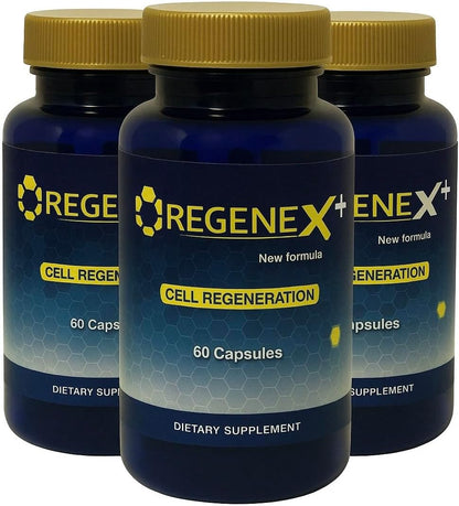 Regenex Stem Cell Supplement with AFA Blue Green Algae, 180 Capsules (Pack of 3)