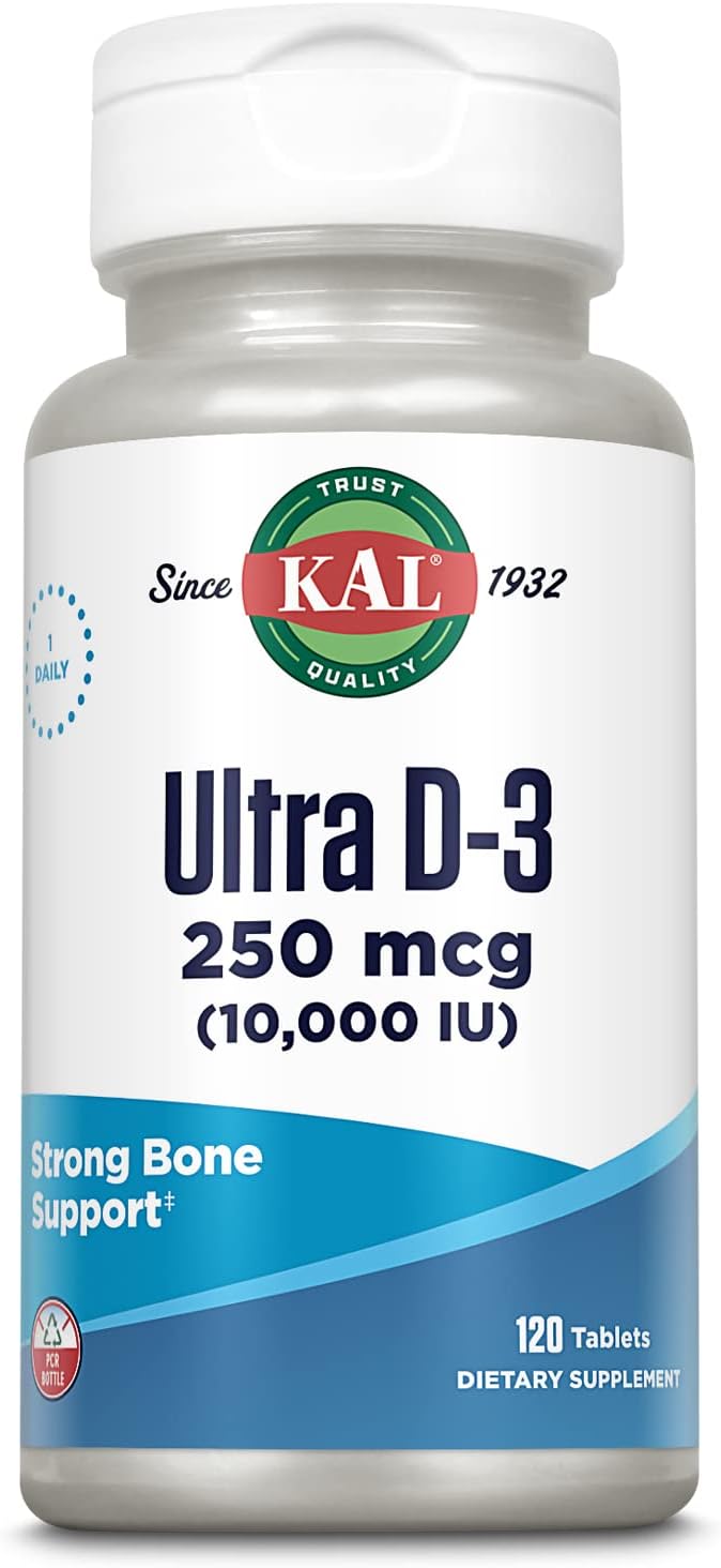 KAL Ultra D-3 10000 IU Tablets – Vitamin D3 Supplement, 90 Count - görsel 5