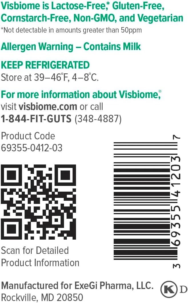 Visbiome GI Care - High Potency Probiotic - 112.5 Billion CFU - 180 Capsules - görsel 8