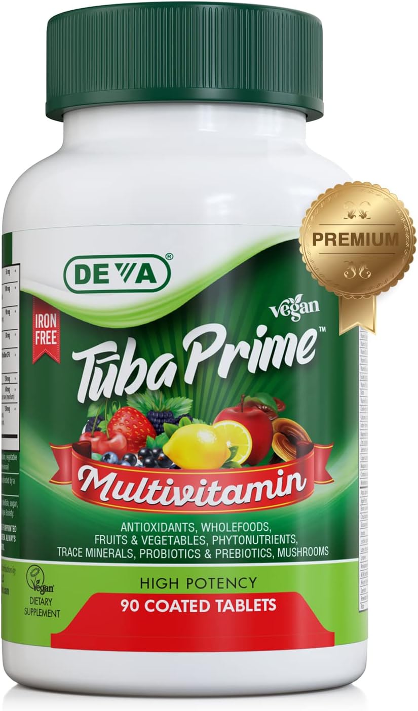 DEVA Tuba Prime Vegan Multivitamin Iron-Free - 90 Tablets (2-Pack) - görsel 10
