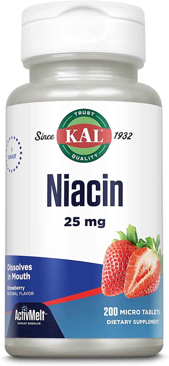 KAL Niacin 500mg Flush Free - Vitamin B3 Food Supplement - görsel 8