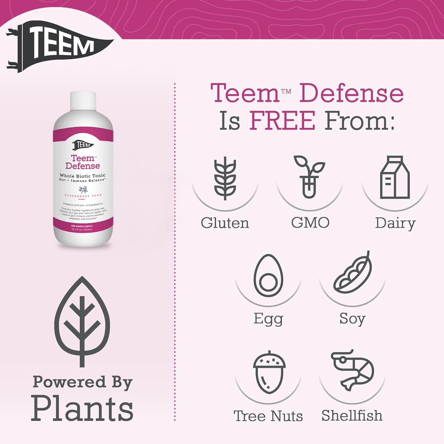 Teem Defence Liquid Probiotic with Elderberry - Whole Biotic Tonic for Digestion & Immunity, 482 ml - görsel 7