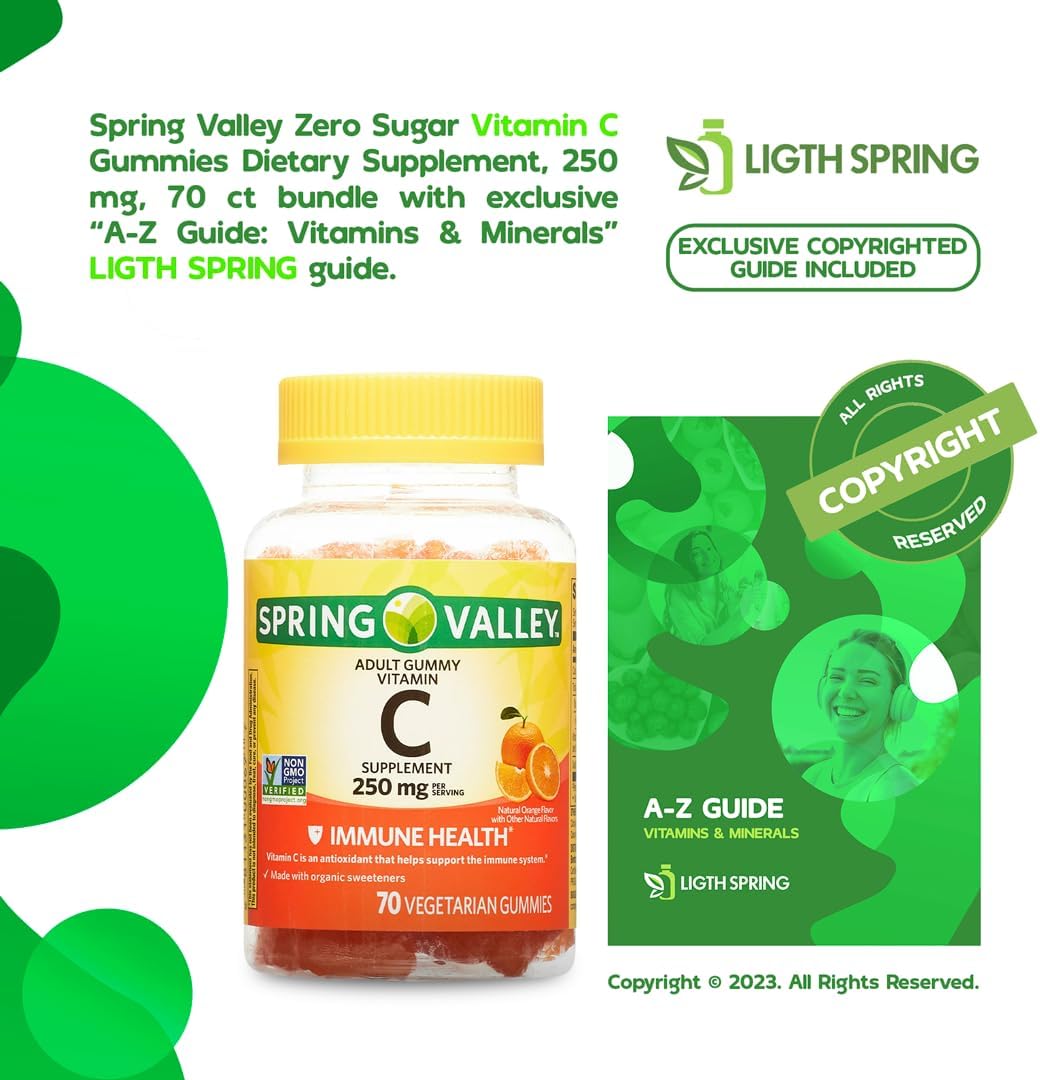 LightSpring Vegetarian Vitamin C Gummies for Adults, 250 mg, 70 Count (3-Pack) - görsel 3