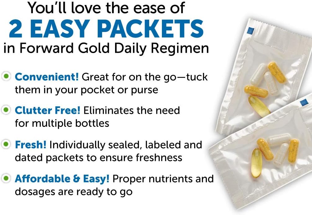 Dr Whitaker's Forward Gold Daily Regimen Multi-Nutrient Supplement for Adults 65+, 60 Packets (30-Day Supply) - görsel 6