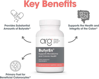 ARG ButyrEn Colon Lining Nutrition – Gut and Colon Health Supplement – 100 Delayed-Release Capsules